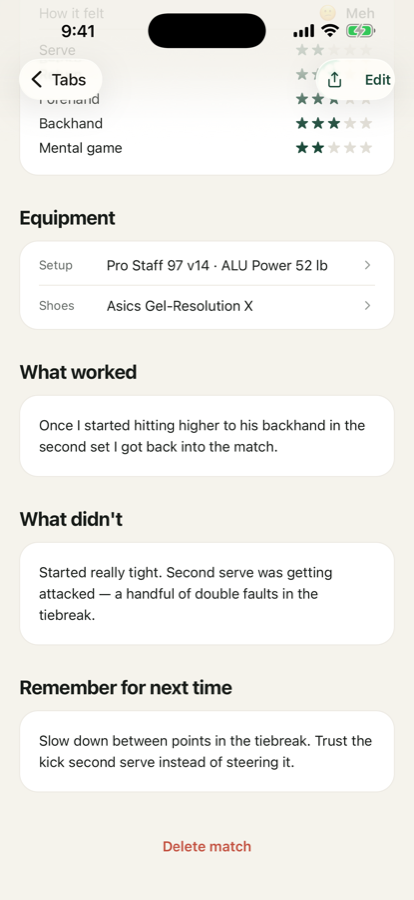 Changeover screenshot 3